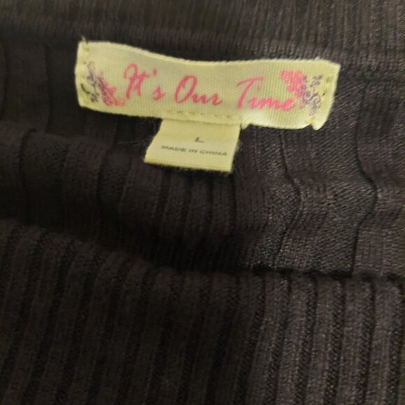 Pre-Loved It's Our Time Cowl Neck Sweater-Size Large - Picture 4 of 4